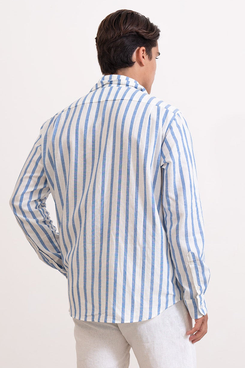 Madison Long Shirt Blue Strip