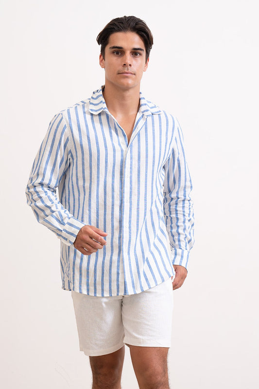Madison Long Shirt Blue Strip