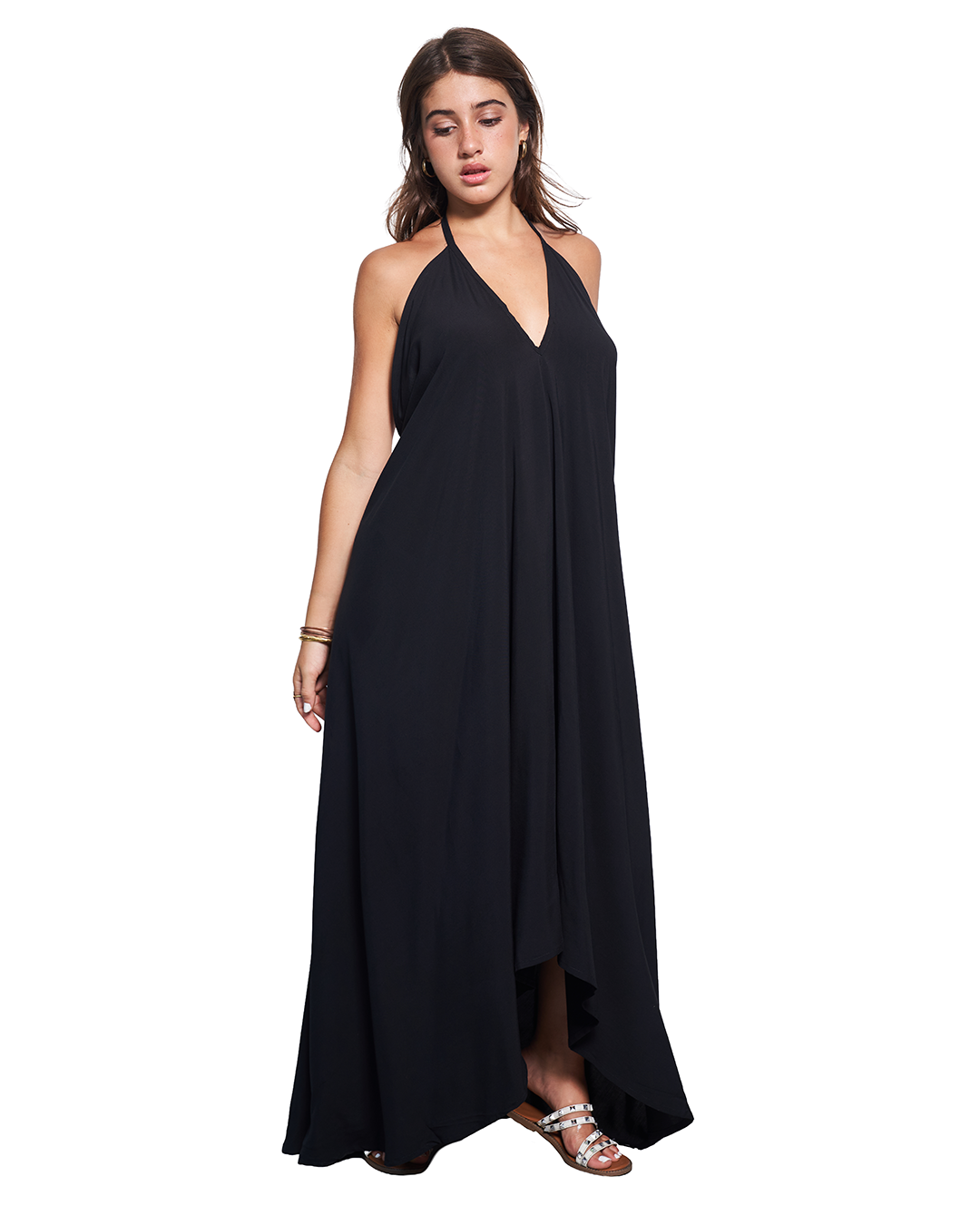 Belle halter dress - Black