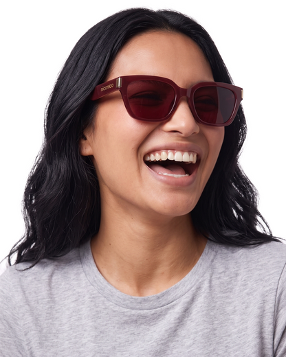 Sunglasses Maroon - White