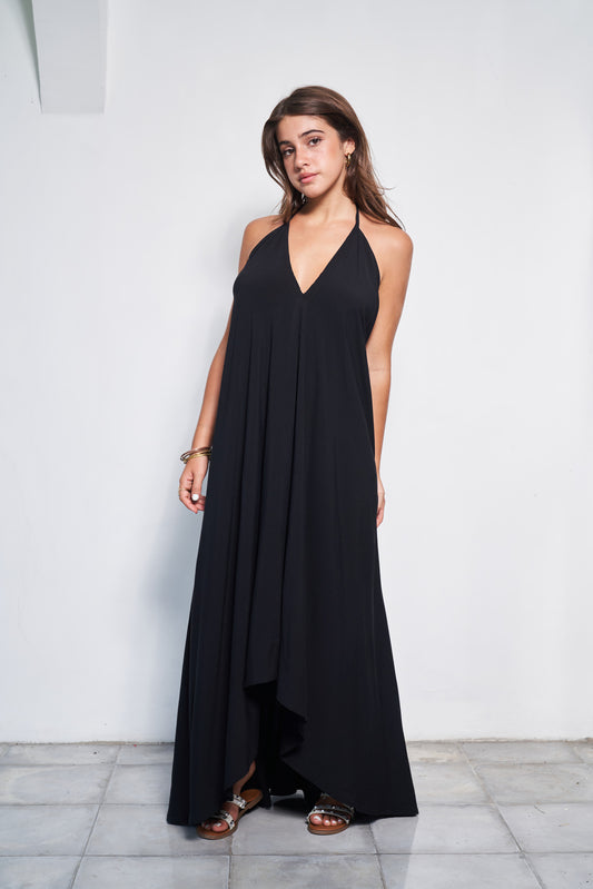 Belle halter dress - Black