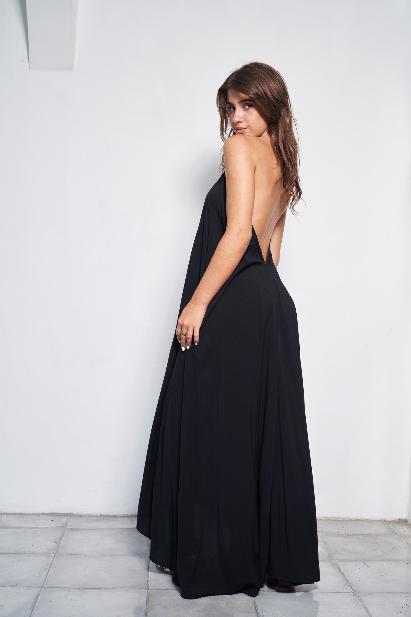 Belle halter dress - Black